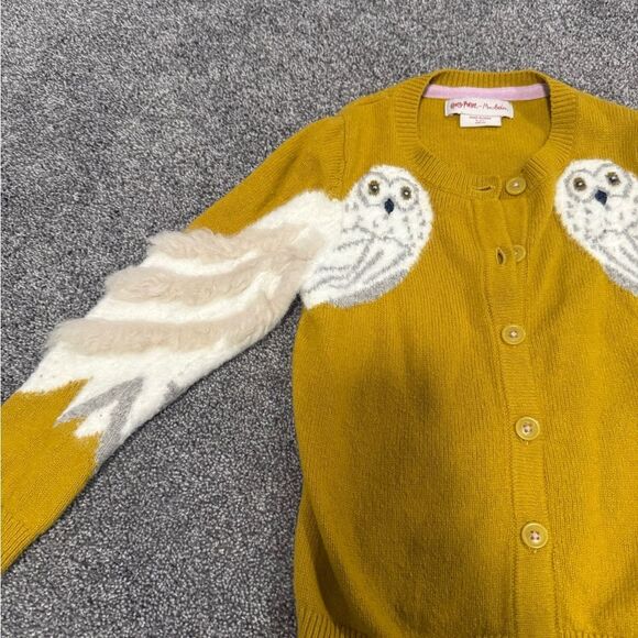 Mini Boden Harry Potter Hedwig Owl Design Cardigan Sweater Sz 5-6 - Picture 4 of 5
